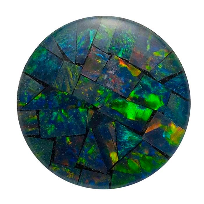 Opal Mosaic Round Triplet Cabochon