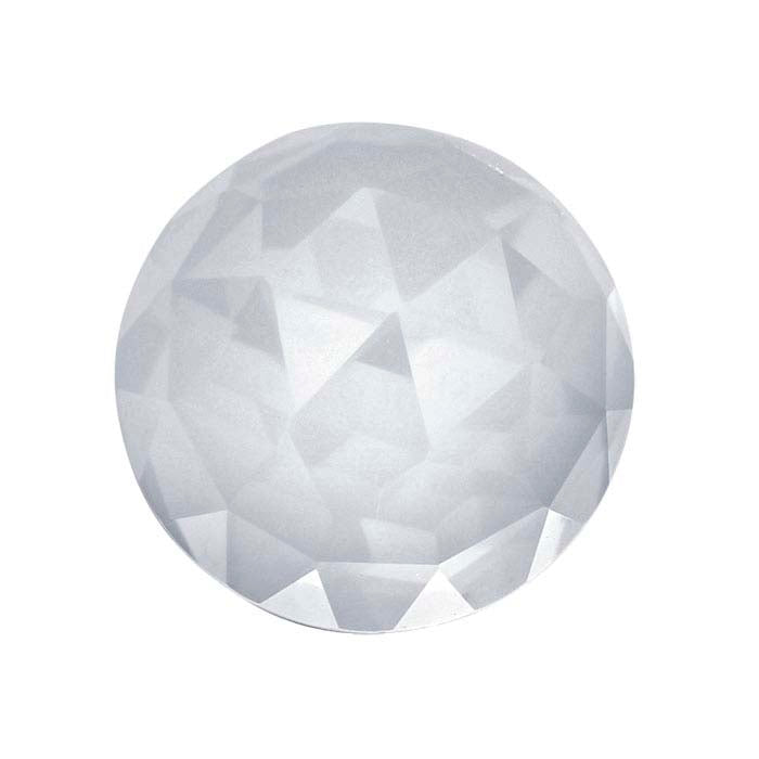 Crystal Quartz Round Rose-Cut Cabochon