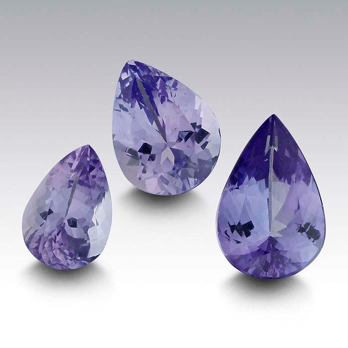 Tanzanite 8 x 6mm Pear Faceted Gemstone, AA-Grade