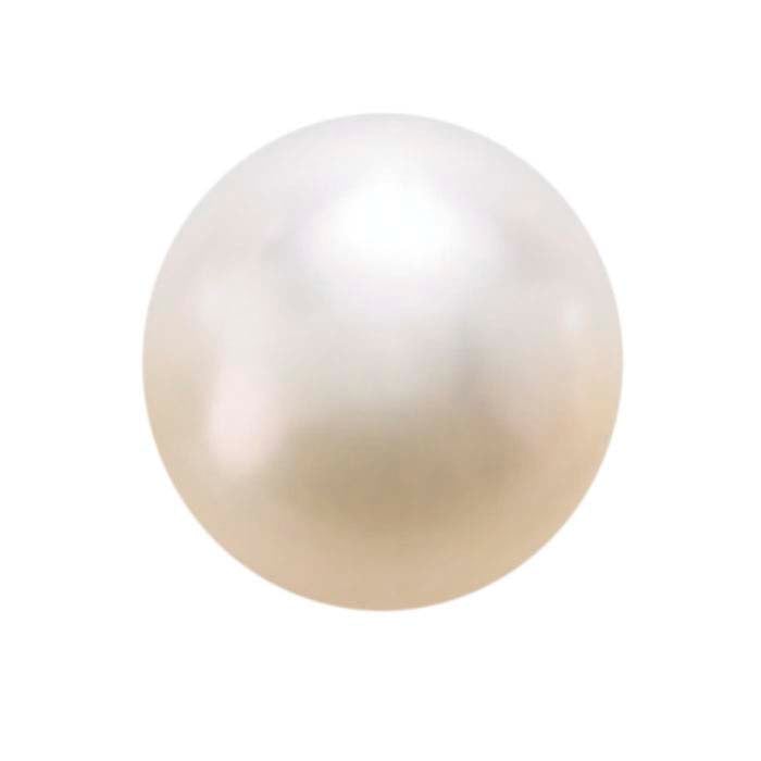 Freshwater Cultured Half-Drilled Round Pearls, White, A-Grade
