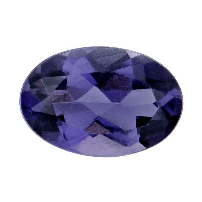 Iolite Oval Faceted Gemstones, AA-Grade