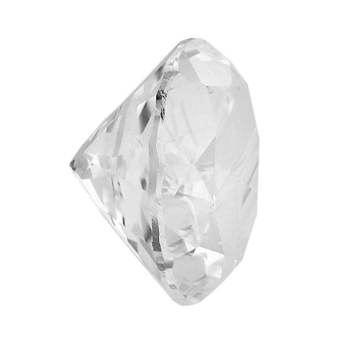 White Topaz Round Faceted Gemstone