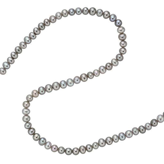 Freshwater Cultured Semi-Round Pearl Strands, Gray, A-Grade