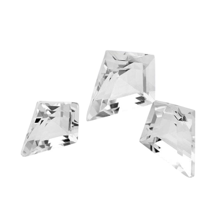 American Mined™ Arkansas Ice Quartz™ Kite Faceted Gemstones, AAA-Grade