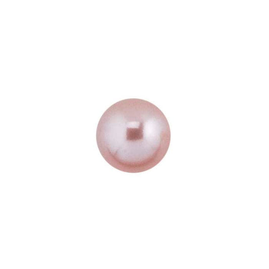 Freshwater Cultured Half-Drilled Round Pearls, Natural Pink, A-Grade
