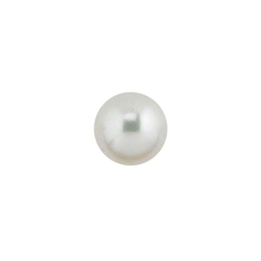 Freshwater Cultured Half-Drilled Round Pearls, White, A-Grade