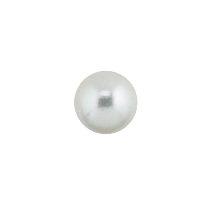 Freshwater Cultured Half-Drilled Round Pearls, White, A-Grade