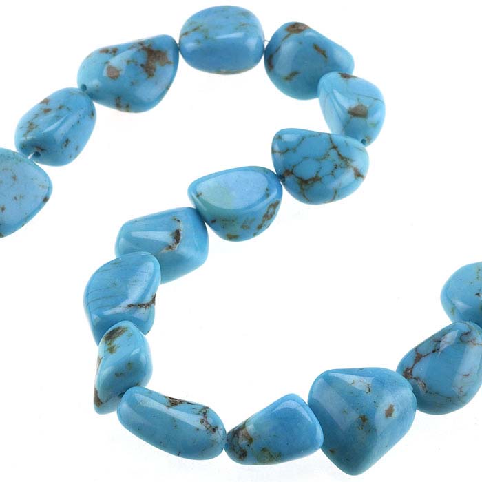 Chinese Turquoise Nugget Bead Strand