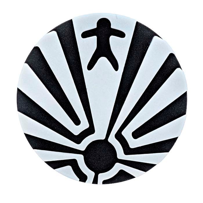 Black Agate 35mm Round "Man In The Maze" Cameo