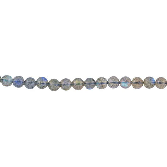 Labradorit 6mm Okrągły Szereg Korali