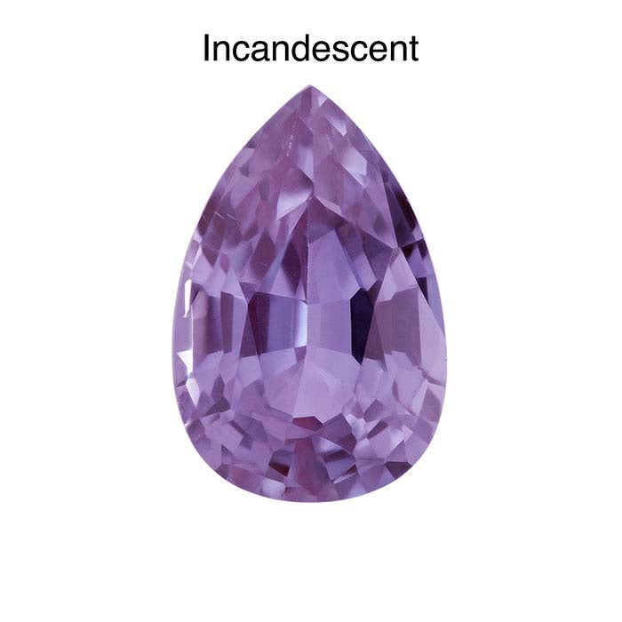 Lab-Grown Alexandrite Pear Faceted Gemstone
