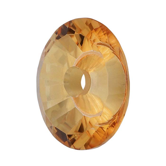 Lehrer TorusGem™ Padparadscha Quartz Round Faceted Gemstone