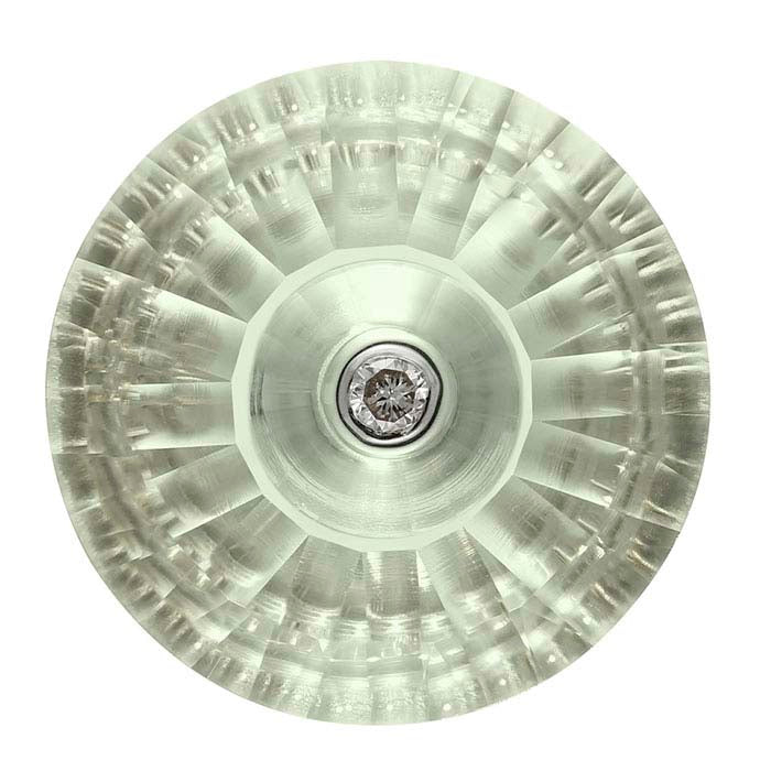 Lehrer TorusRing™ Light Green Quartz Round Faceted Gemstone