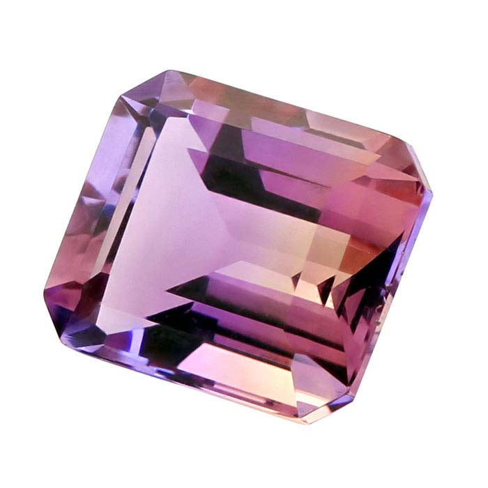 Ametrine Emerald-Cut Faceted Gemstone
