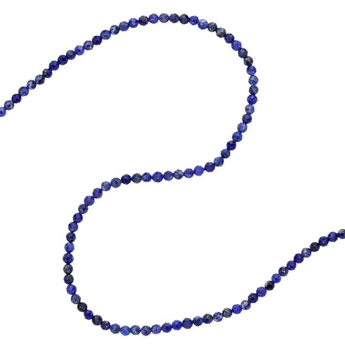 Lapis Lazuli Facetteret Rund Perlestreng