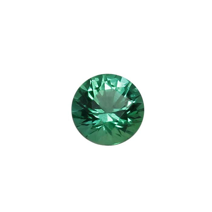Lab-Grown Emerald Round Faceted Gemstone
