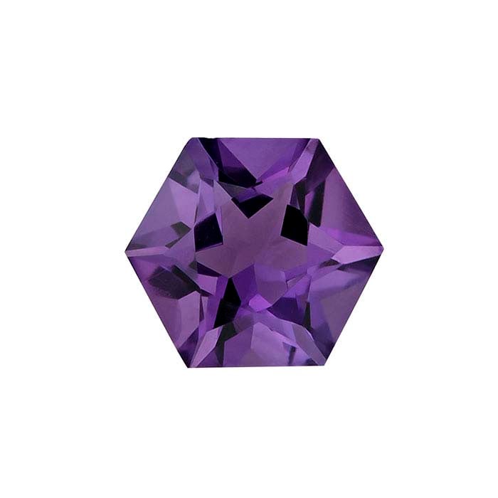 Amethyst Hexagon Faceted Gemstone