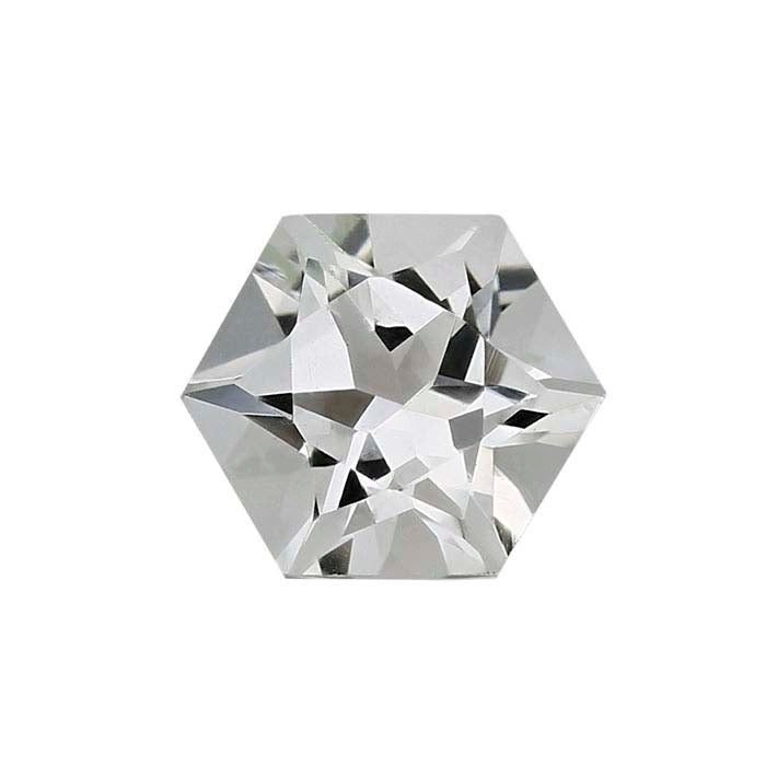 American Mined™ Arkansas Ice Quartz™ Hexagon Faceted Gemstones, AAA-Grade
