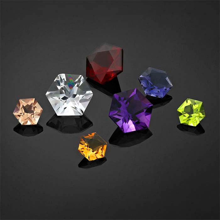 American Mined™ Arizona Peridot Hexagon Faceted Gemstone