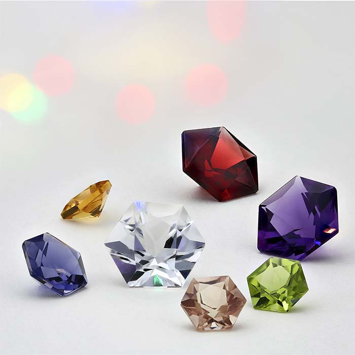 American Mined™ Oregon Schiller Sunstone™ Hexagon Faceted Gemstone