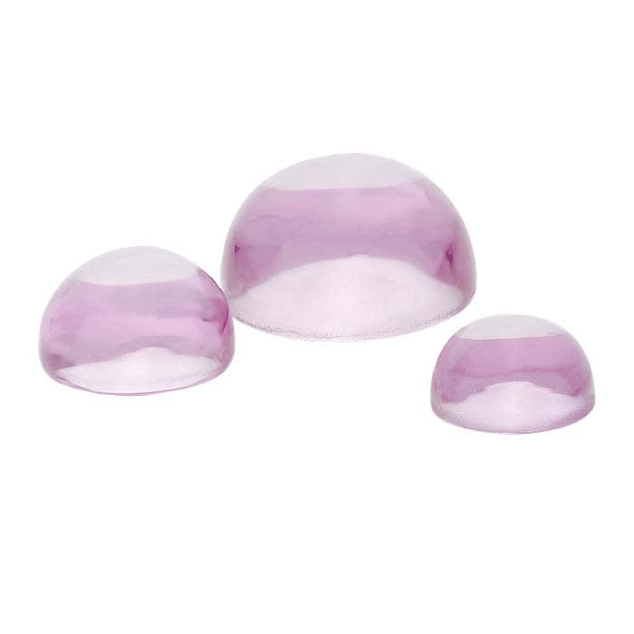 Lab-Grown Pink Sapphire Round Cabochon