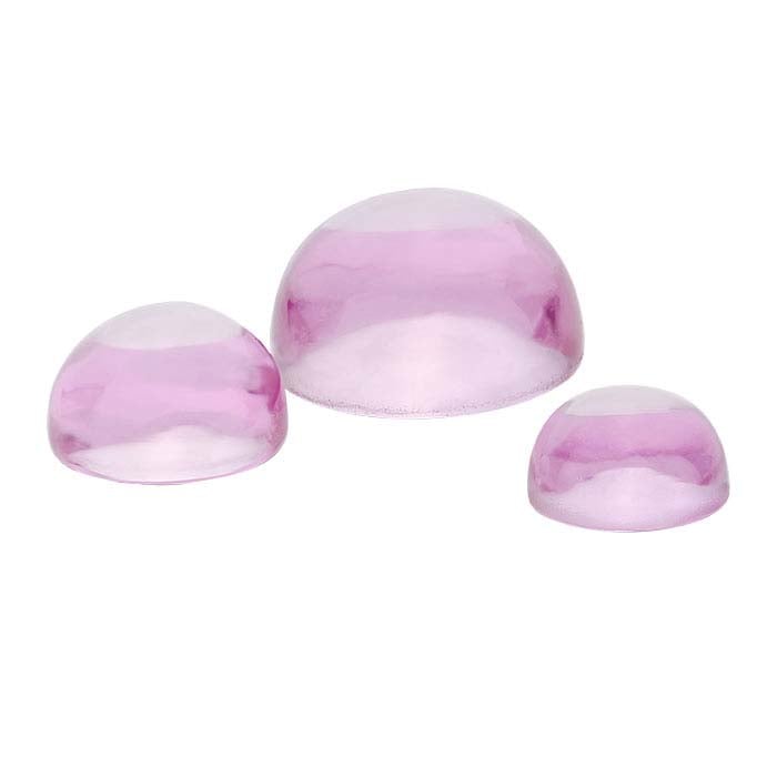 Lab-Grown Pink Sapphire Round Cabochon