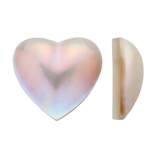 لؤلؤة مابي مزروعة في المياه العذبة بحجم 15 مم على شكل قلب، وردي