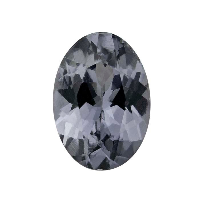 Gray Spinel Oval Faceted Gemstone