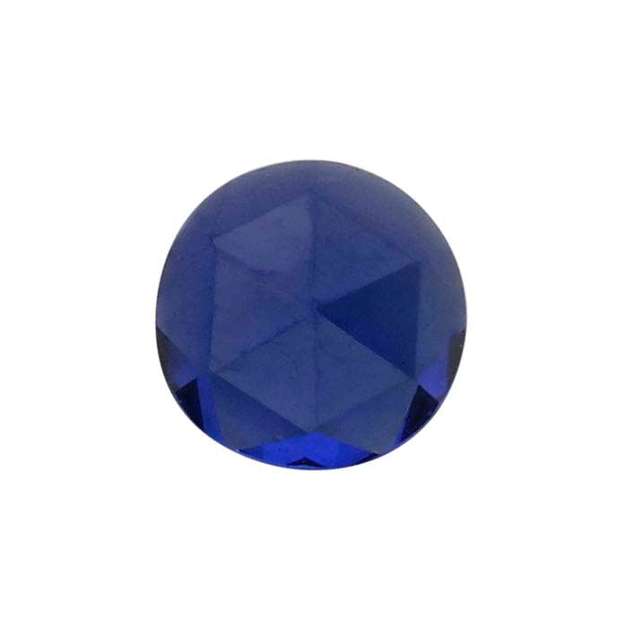 Lab-Grown Sapphire Round Rose-Cut Cabochon