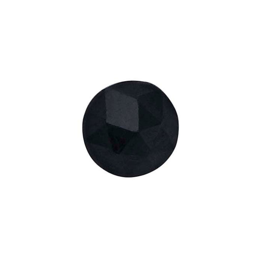 Black Spinel Round Rose-Cut Cabochon