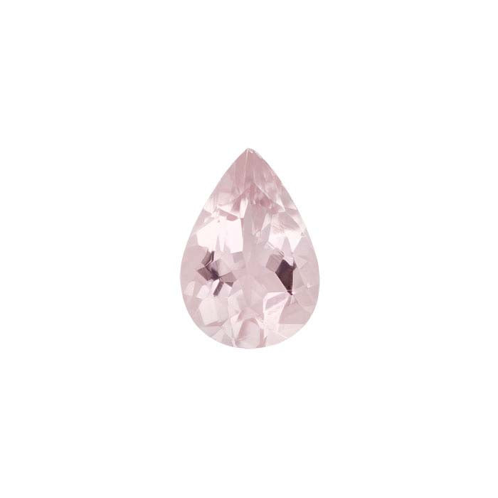 Pink Morganite Pear Faceted Gemstone