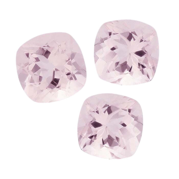 Pink Morganite Cushion Faceted Stone