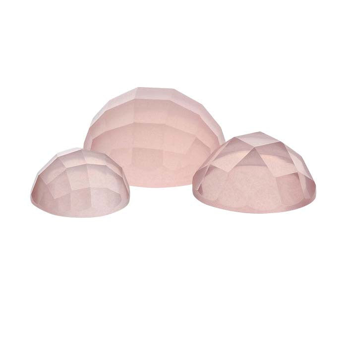 Rose Quartz Round Rose-Cut Cabochon