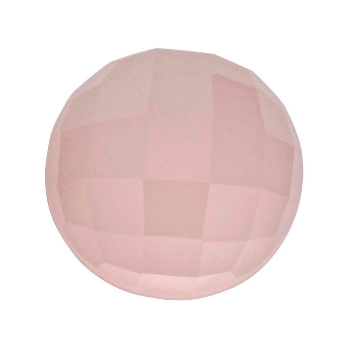 Rose Quartz Round Rose-Cut Cabochon