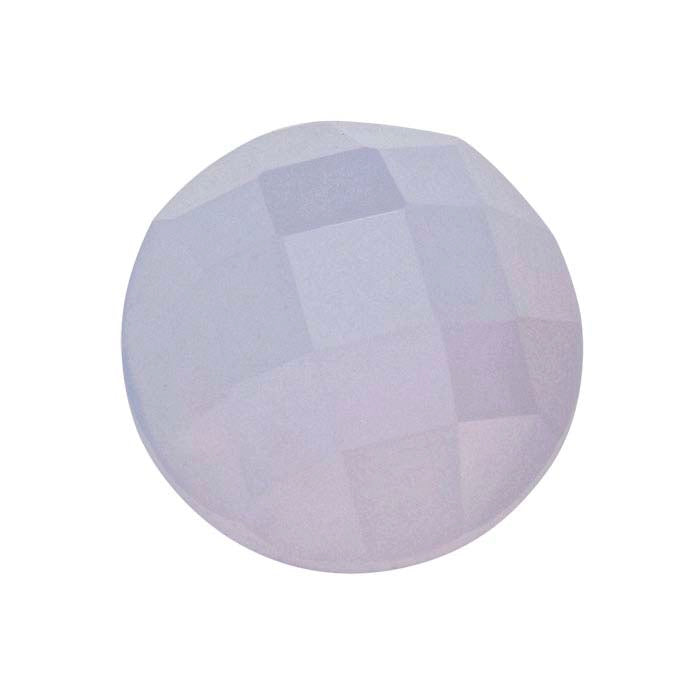 Blue Chalcedony Round Rose-Cut Cabochon