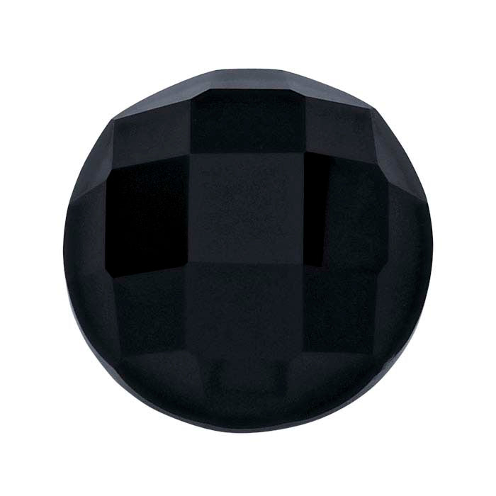 Black Onyx Round Rose-Cut Cabochon