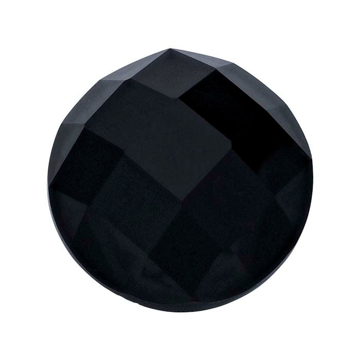 Black Onyx Round Rose-Cut Cabochon