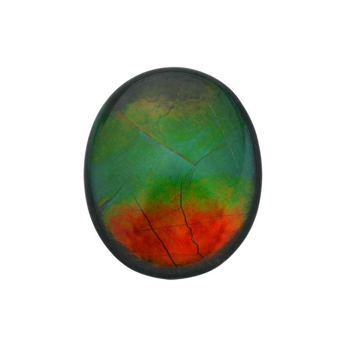 Korite Ammolite 18 x 13 mm Oval Triplet Cabochon