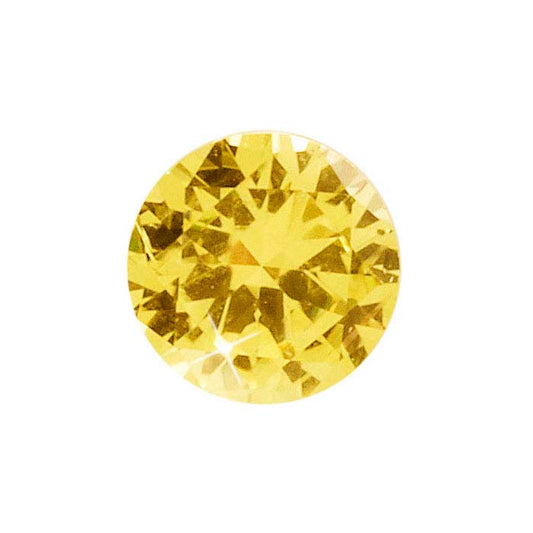 Yellow Sapphire Round Faceted Gemstones, AAA-Grade