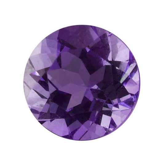 Amethyst Round Faceted Gemstones, AAA-Grade