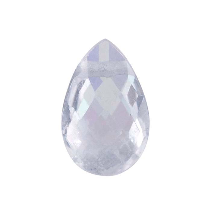 Crystal Quartz Pear-Shaped Briolette Bead