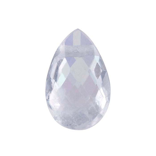 Crystal Quartz Pear-Shaped Briolette Bead