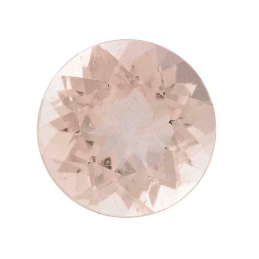 Morganite Round Faceted Gemstone