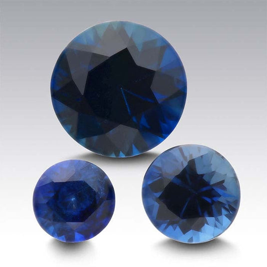 Safir 4mm Rund Facetteret Ædelsten, AAA-Kvalitet