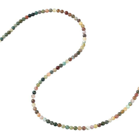 Indischer Achat 4mm Rundperlenstrang
