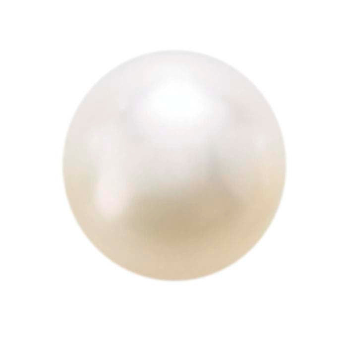 Akoya Cultured Half-Drilled Round Pearls, White, AA-Grade