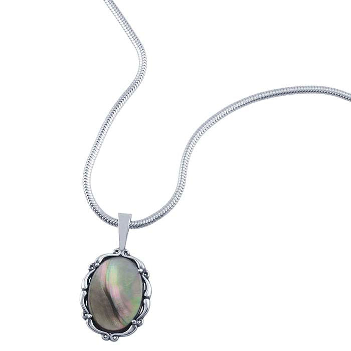 Cabochon ovale en nacre noire