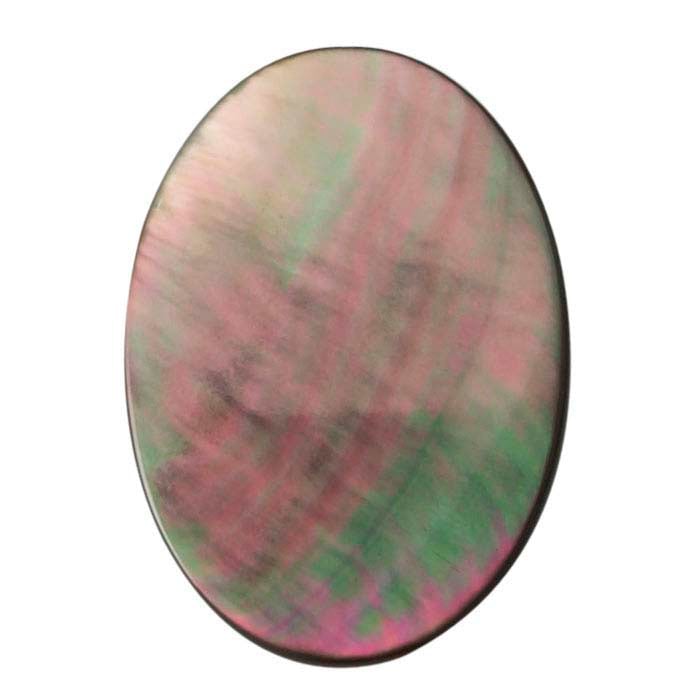 Musta helmiäiskoho 25 x 18 mm soikea cabochon