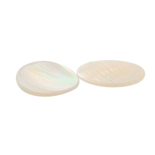White Mother-of-Pearl 20mm Round Cabochon