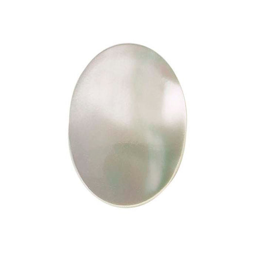 White Mother-of-Pearl 18 x 13mm Oval Cabochon